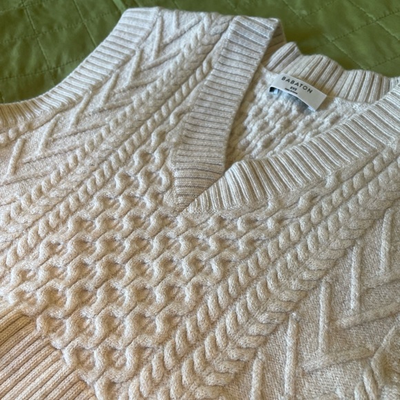 Beige Aritzia/Babaton Cropped Wool Vest - Picture 3 of 6